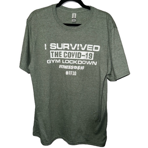 Gildan I survived the COVID-19 Gym Lockdown fitnessfor$10, size large Tee, Green